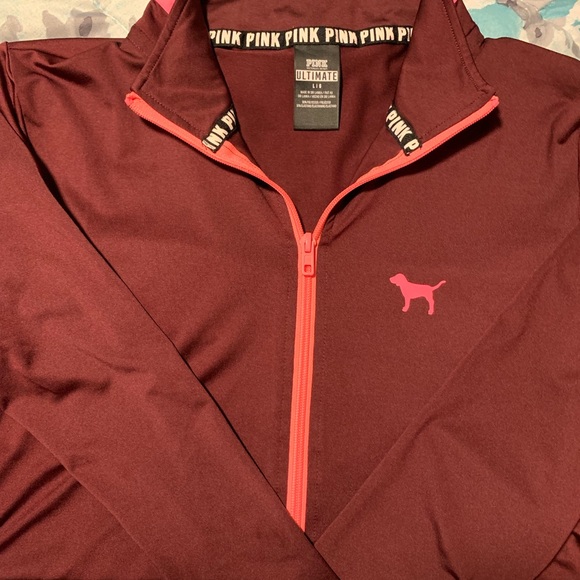 Pink Victoria’s Secret Ultimate Quarter Zip - Picture 2 of 3